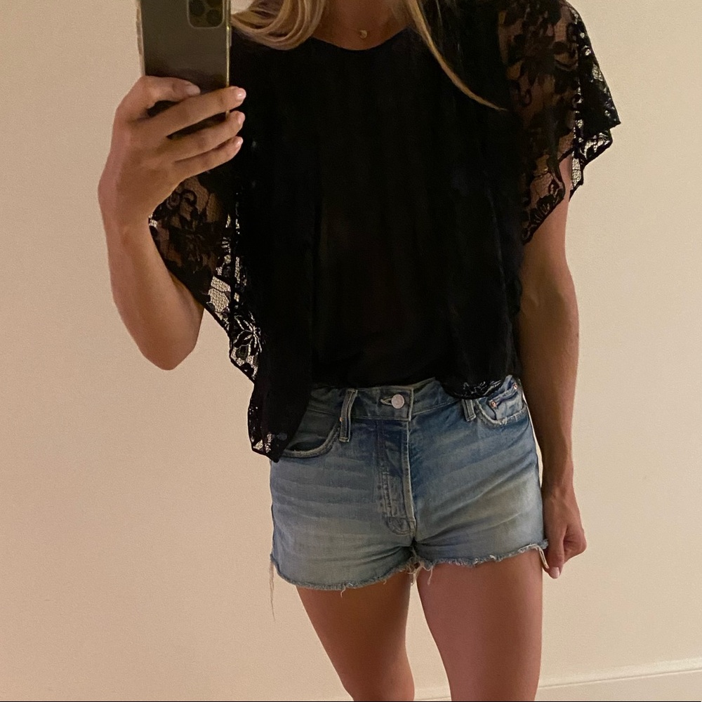 Beautiful Joie Black Lace Blouse